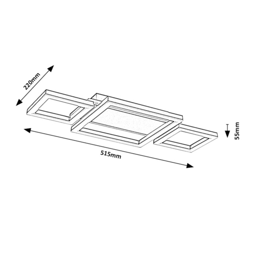 Rabalux - LED-loftlampe LED/24W/230V 51,5x22 cm