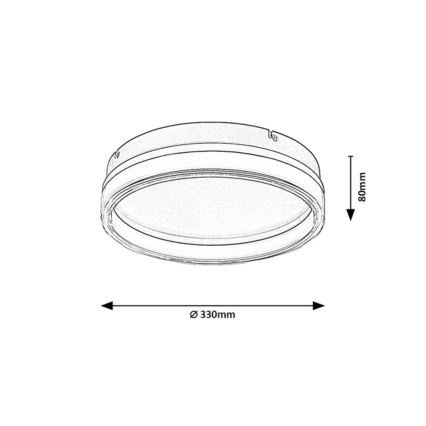 Rabalux - LED dæmpbar loftlampe LED/18W/230V 3000-6500K pr. 33 cm + fjernbetjening