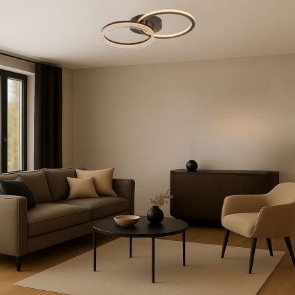 Rabalux - LED Dæmpbart loftsarmatur LED/38W/230V 3000-6500K 60x35 cm + fjernbetjening