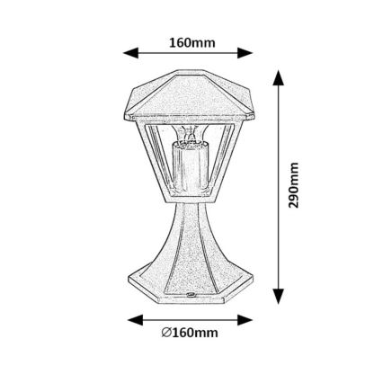 Rabalux - Udendørslampe 1xE27/40W/230V IP44