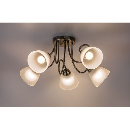 Rabalux - Loftmonteret lysekrone 5xE27/60W/230V