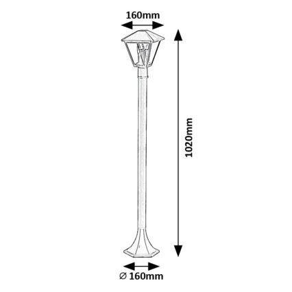 Rabalux - Udendørslampe 1xE27/40W/230V IP44