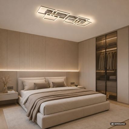 Rabalux - LED Dæmpbar loftlampe LED/40W/230V 3000-6500K 33x100 cm beige + fjernbetjening