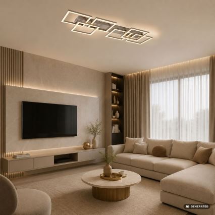 Rabalux - LED Dæmpbar loftlampe LED/40W/230V 3000-6500K 33x100 cm beige + fjernbetjening