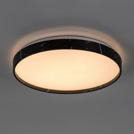 Rabalux - Dæmpbar LED-loftlampe LED/24W/230V 3000-6500K Ø 38 cm sort + fjernbetjening