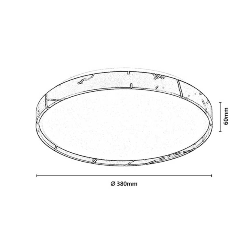 Rabalux - Dæmpbar LED-loftlampe LED/24W/230V 3000-6500K Ø 38 cm sort + fjernbetjening