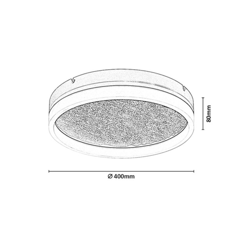 Rabalux - LED Dæmpbar loftlampe LED/24W/230V 3000-6500K Ø 40 cm sort + fjernbetjening