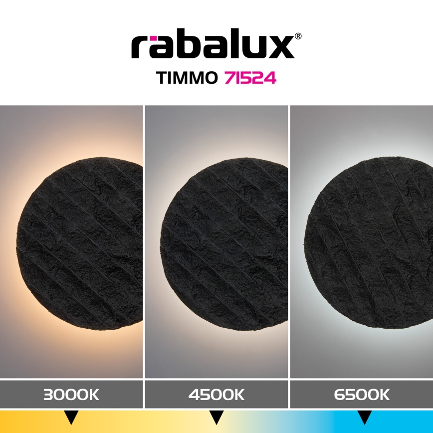 Rabalux - LED Væglampe LED/12W/230V 3000/4500/6500K sort
