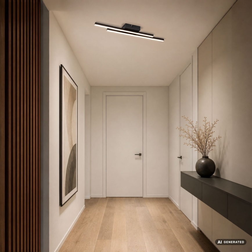 Rabalux - LED loftlampe LED/12W/230V 3000K sort