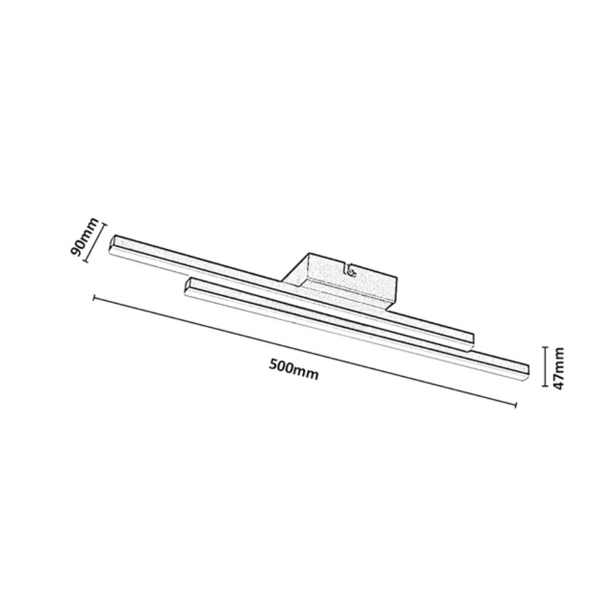 Rabalux - LED loftlampe LED/12W/230V 3000K sort