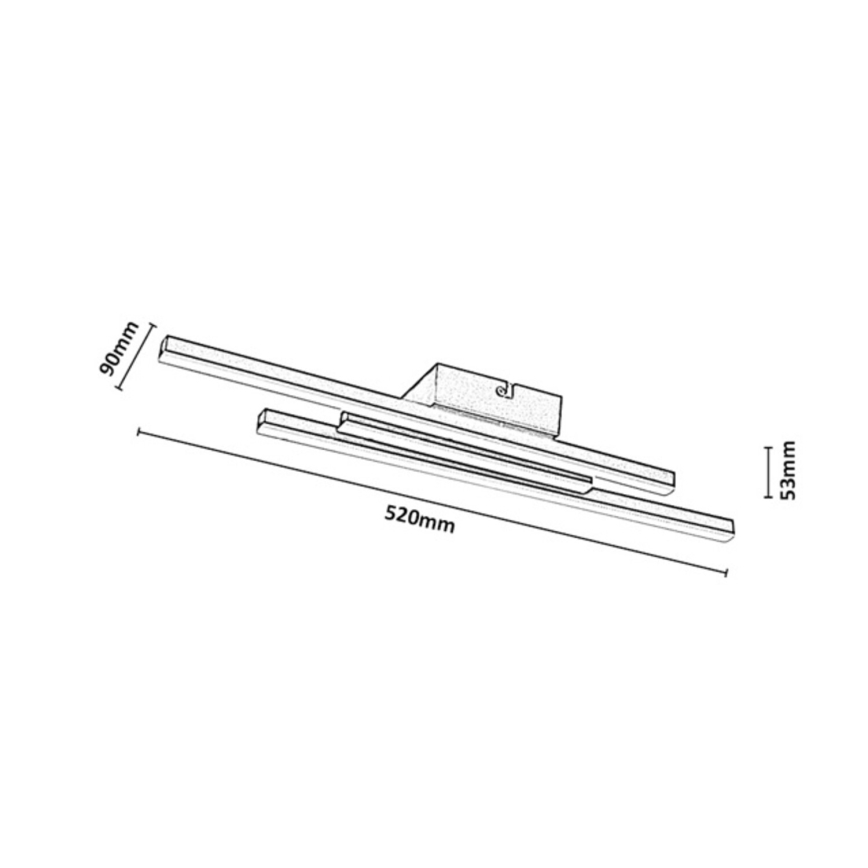 Rabalux - LED loftlampe LED/18W/230V 3000K sort