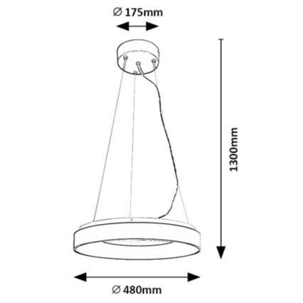 Rabalux - LED pendel dæmpbar LED/38W/230V 3000-6500K sort + fjernbetjening