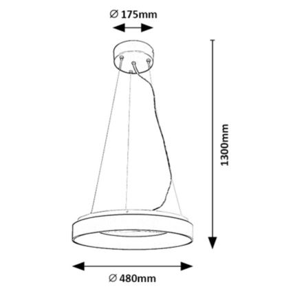 Rabalux - LED pendel dæmpbar LED/38W/230V 3000-6500K hvid + fjernbetjening