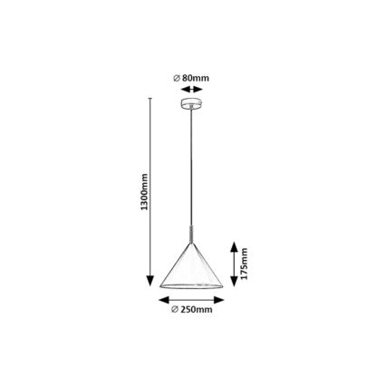 Rabalux 72008 - Pendel på ledning 1xE27/40W/230V Ø 25 cm hvid