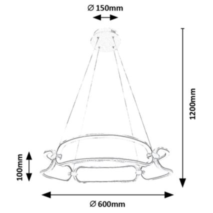 Rabalux - LED pendel LED/67W/230V 4000K