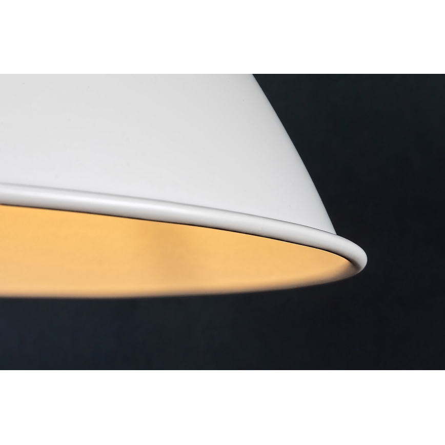 Rabalux - Pendellampe med ledning 1xE27/60W/230V Ø 36 cm hvid