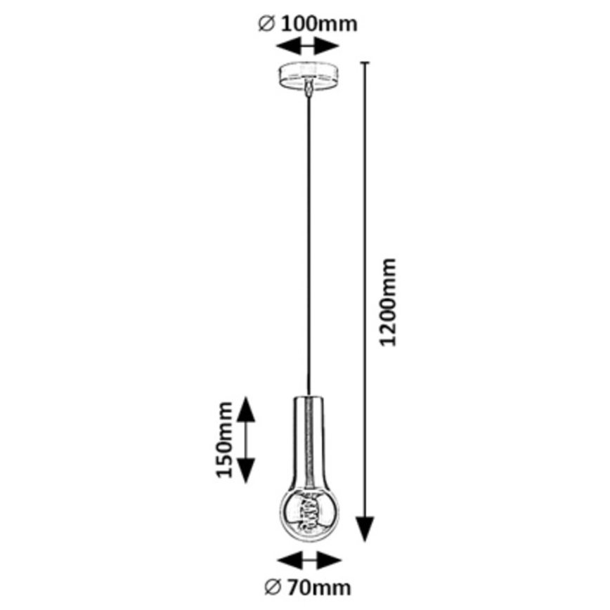 Rabalux - Loftlampe med ledning 1xE27/40W/230V