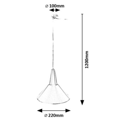 Rabalux - Loftlampe med ledning 1xE27/40W/230V