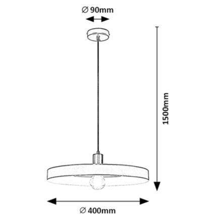 Rabalux - Loftlampe med ledning 1xE27/40W/230V