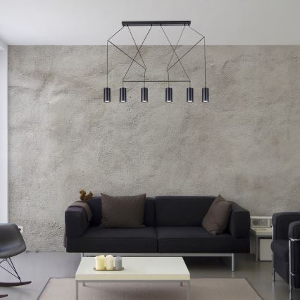 Rabalux - Loftlampe med wire 6xGU10/50W/230V