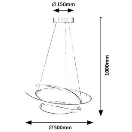 Rabalux - LED pendel LED/42W/230V 4000K