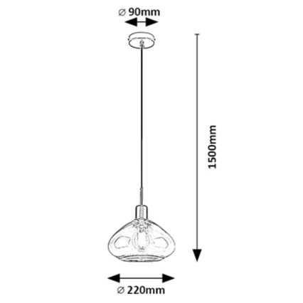 Rabalux - Loftlampe med ledning 1xE27/40W/230V