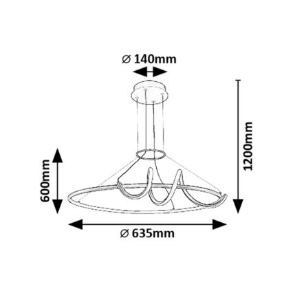 Rabalux - LED pendel dæmpbar LED/46W/230V 3000-6500K + fjernbetjening