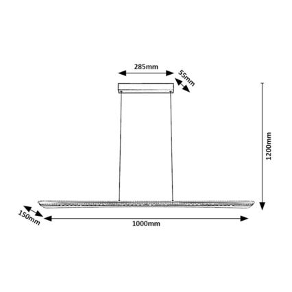 Rabalux - LED-pendel på wire LED/40W/230V 3000K