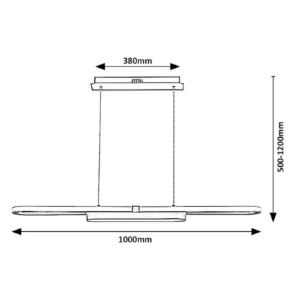 Rabalux - LED pendel LED/48W/230V 4000K krom