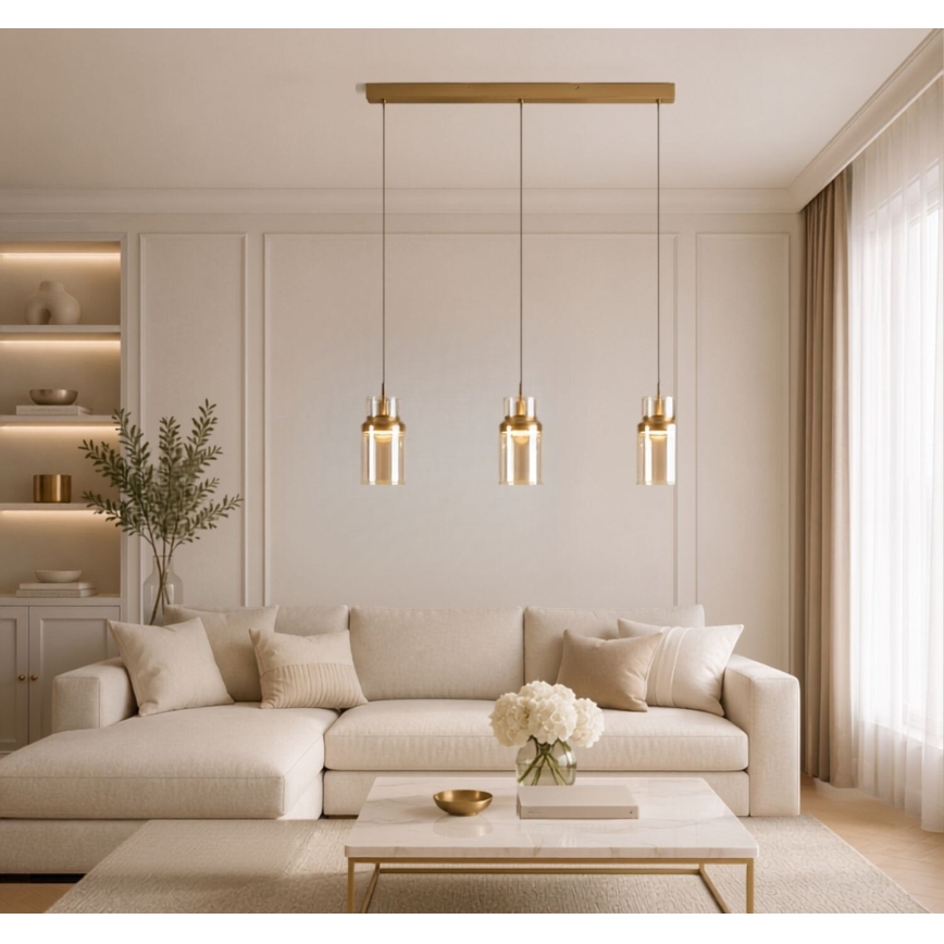 Rabalux - LED-pendel med wire LED/27W/230V 3000K guld