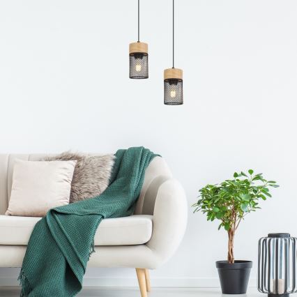Rabalux - Loftlampe på kabel 1xE27/25W/230V bøg