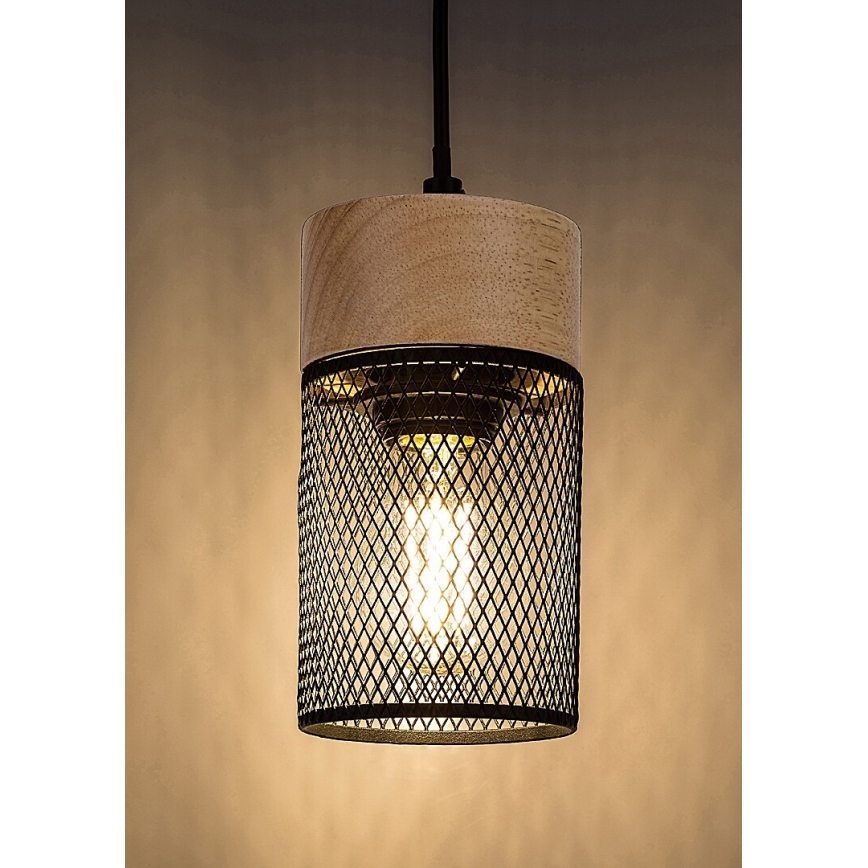 Rabalux - Loftlampe på kabel 1xE27/25W/230V bøg