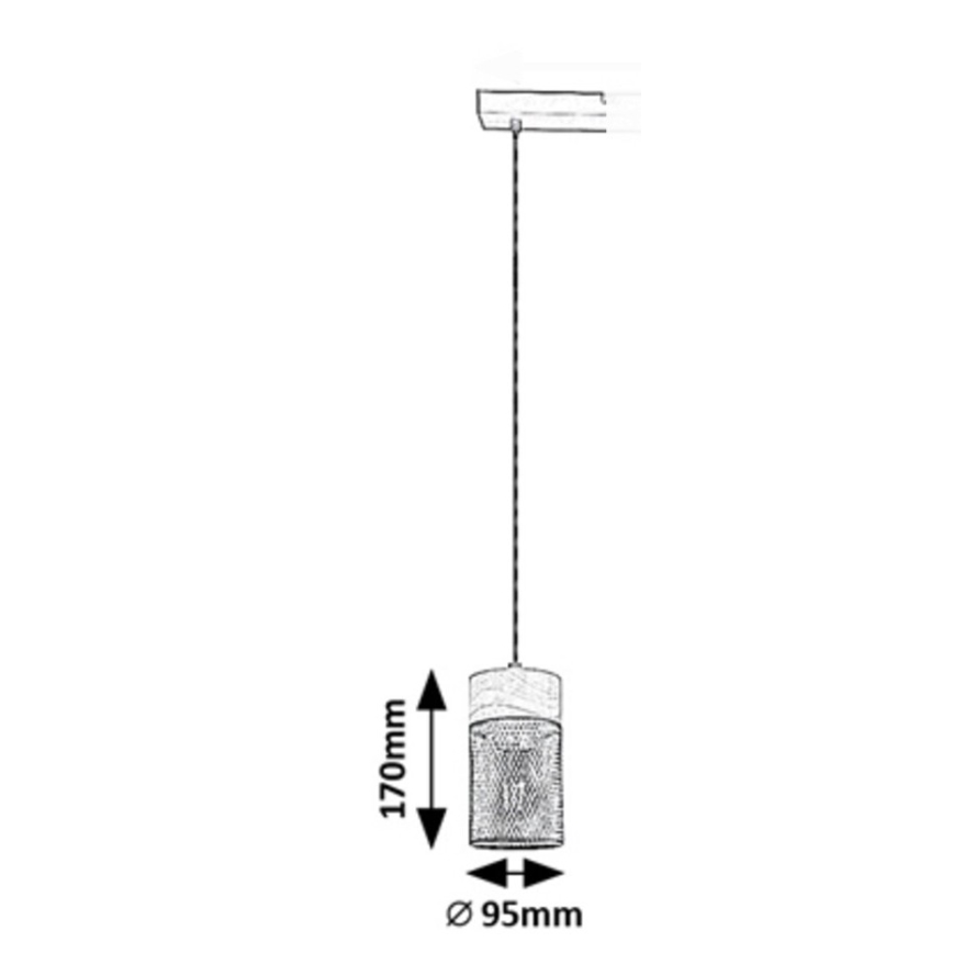 Rabalux - Loftlampe på kabel 1xE27/25W/230V bøg