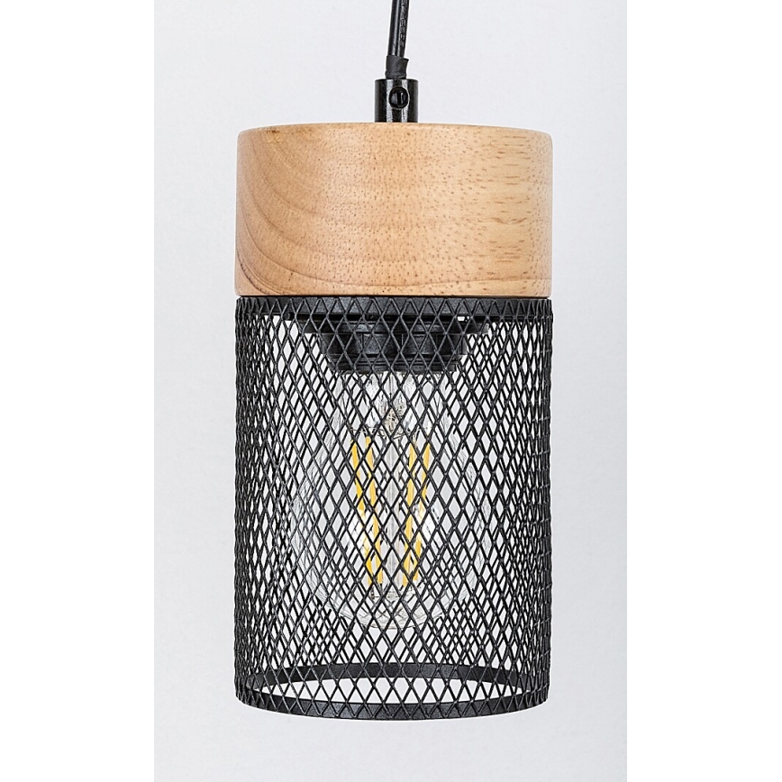 Rabalux - Loftlampe med ledning 3xE27/25W/230V bøg