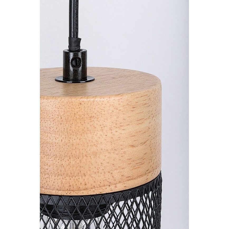 Rabalux - Loftlampe med ledning 3xE27/25W/230V bøg