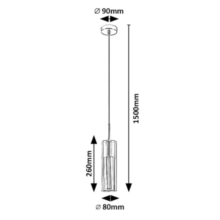 Rabalux - Pendel 1xGU10/50W/230V transparent/skinnende krom