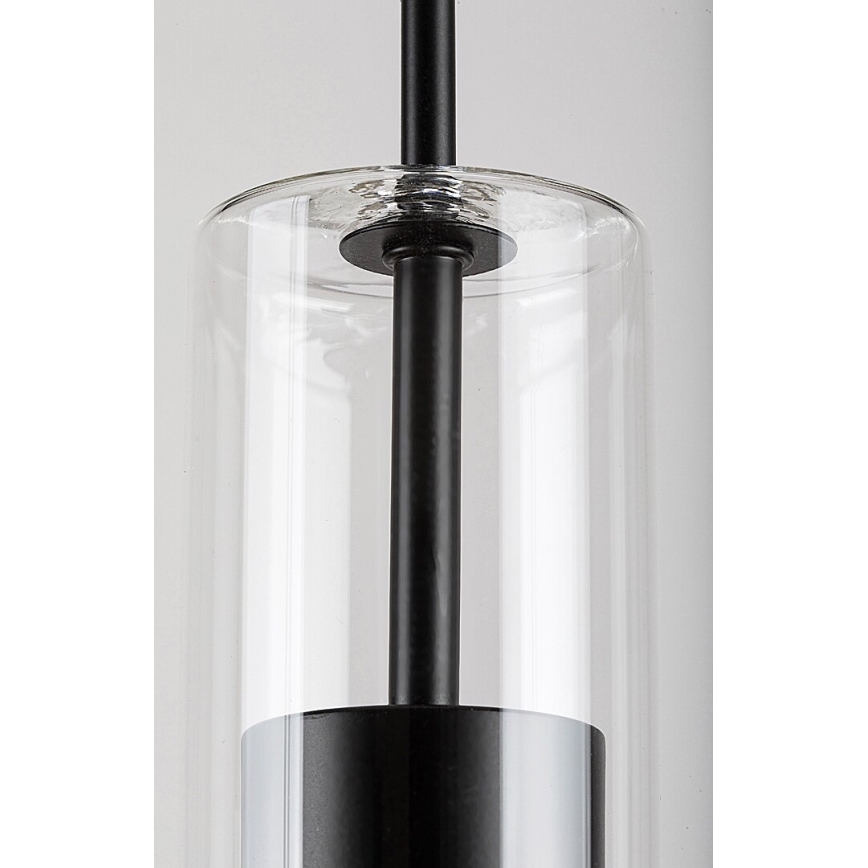 Rabalux - Pendel 1xGU10/50W/230V transparent/sort