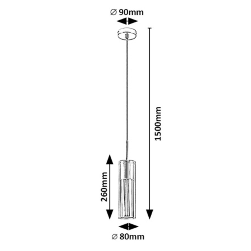 Rabalux - Pendel 1xGU10/50W/230V transparent/sort