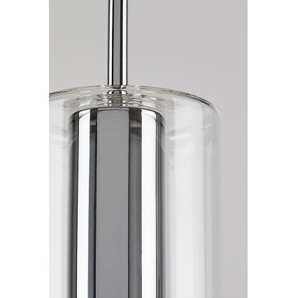 Rabalux - Pendel 1xE27/40W/230V transparent/skinnende krom