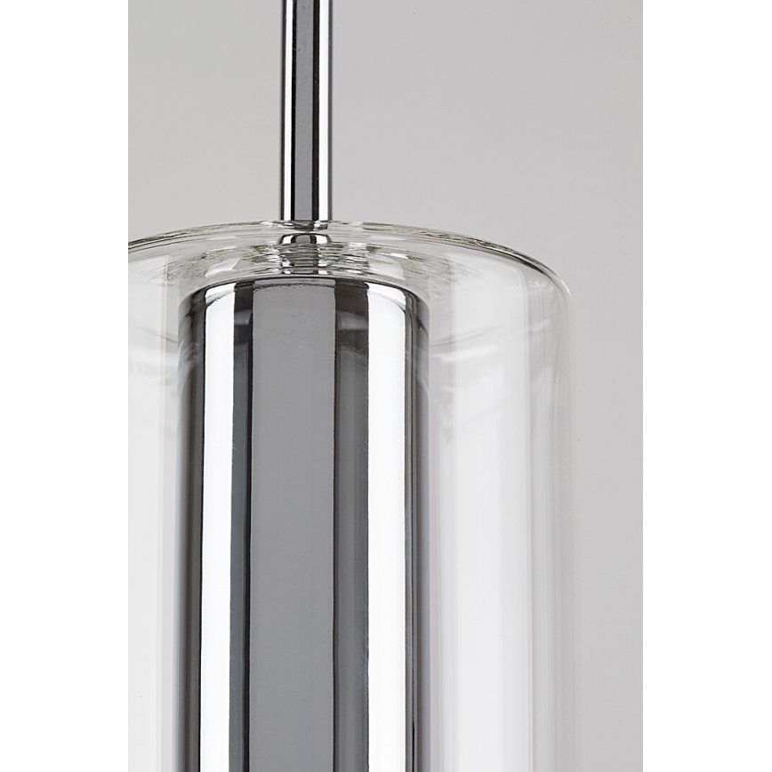 Rabalux - Pendel 1xE27/40W/230V transparent/skinnende krom
