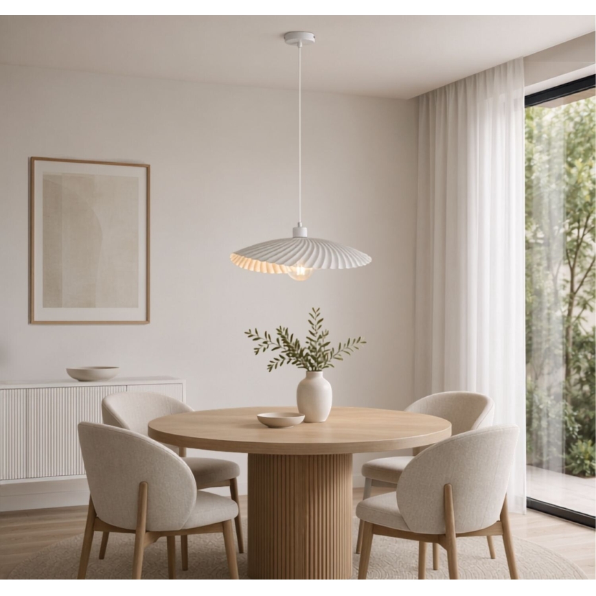 Rabalux - Pendel på ledning 1xE27/40W/230V hvid