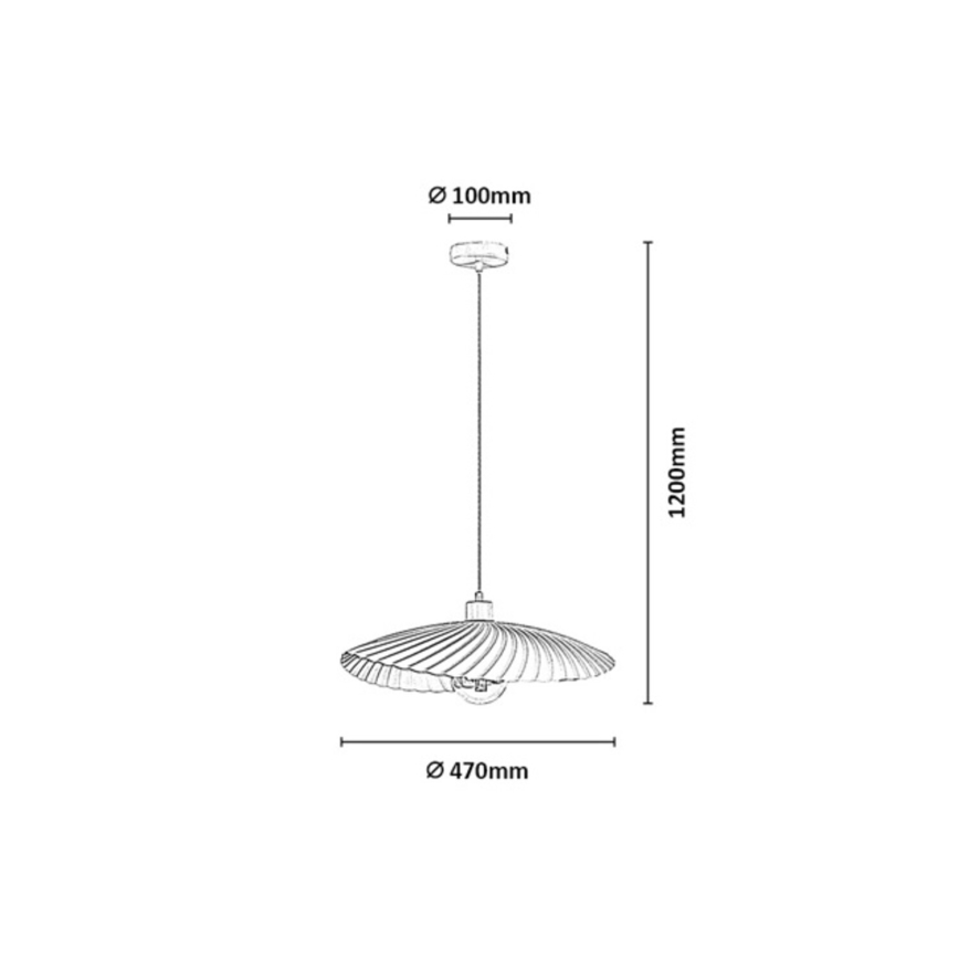 Rabalux - Pendel med ledning 1xE27/40W/230V beige