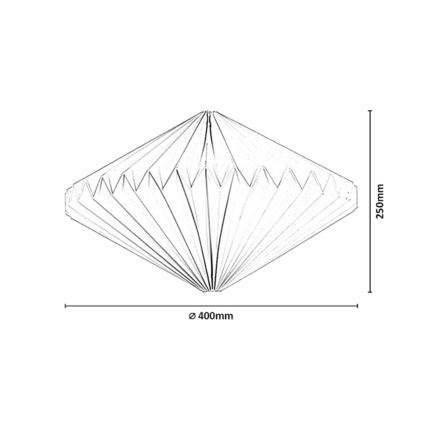 Rabalux - Lampeskærm til lysekrone, maks. 40 W, Ø 40 cm, hvid