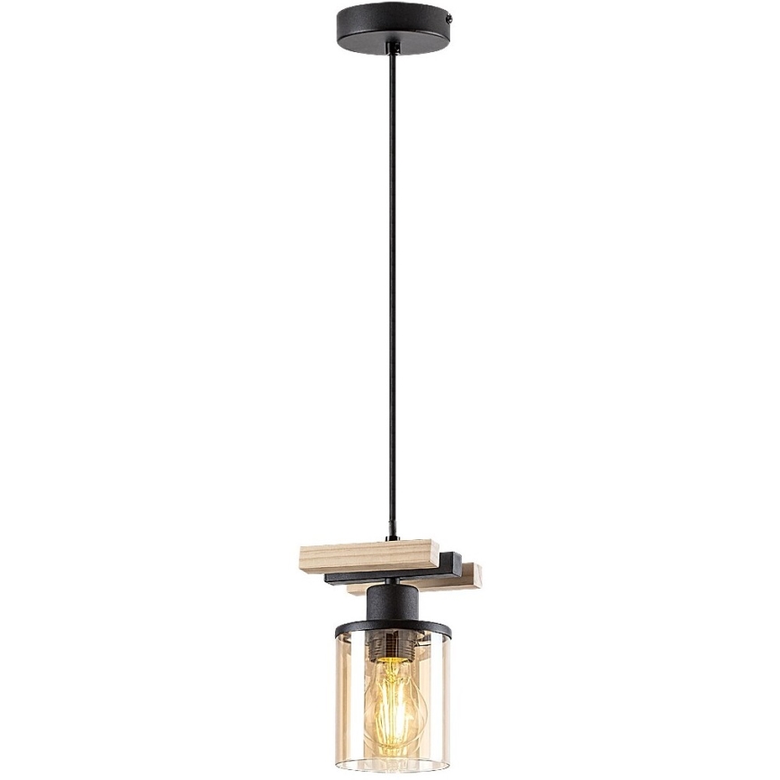Rabalux - Loftlampe på stang 1xE27/25W/230V fyrretræ