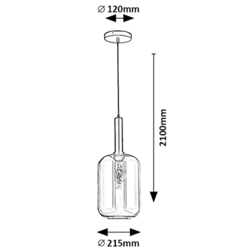 Rabalux - Loftlampe med ledning 1xE27/40W/230V