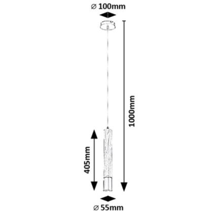 Rabalux - Loftlampe på ledning 1xGU10/50W/230V bøg