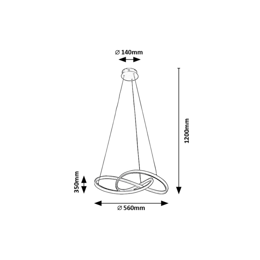 Rabalux - LED pendel LED/36W/230V 3000K guldfarvet
