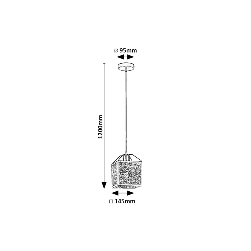 Rabalux - Pendel 1xE27/40W/230V sort