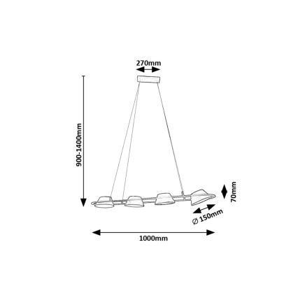 Rabalux - LED pendel LED/36W/230V 3000K