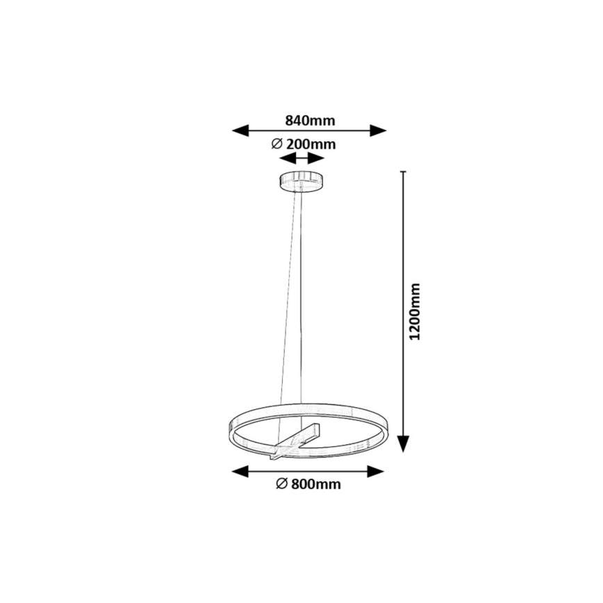 Rabalux - LED pendel LED/40W/230V skinnende krom
